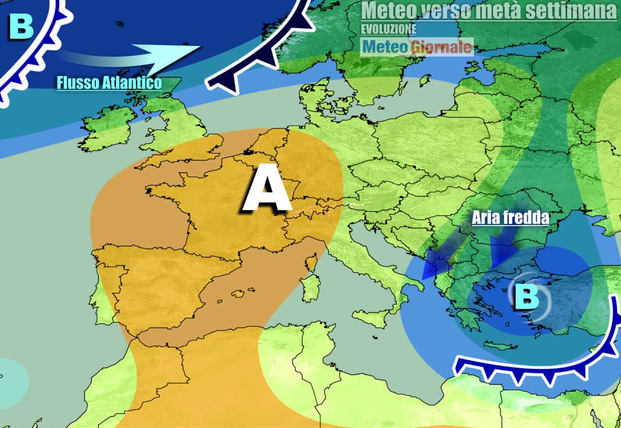 METEO settimana: ANTICICLONE protagonista, dal weekend bussa GRANDE FREDDO