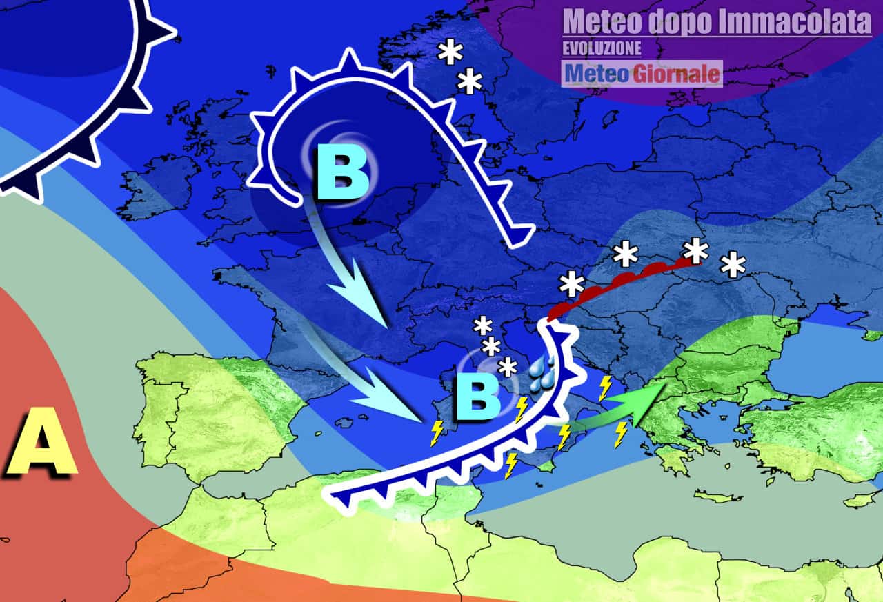 Maltempo, pioggia e neve protagonisti assoluti