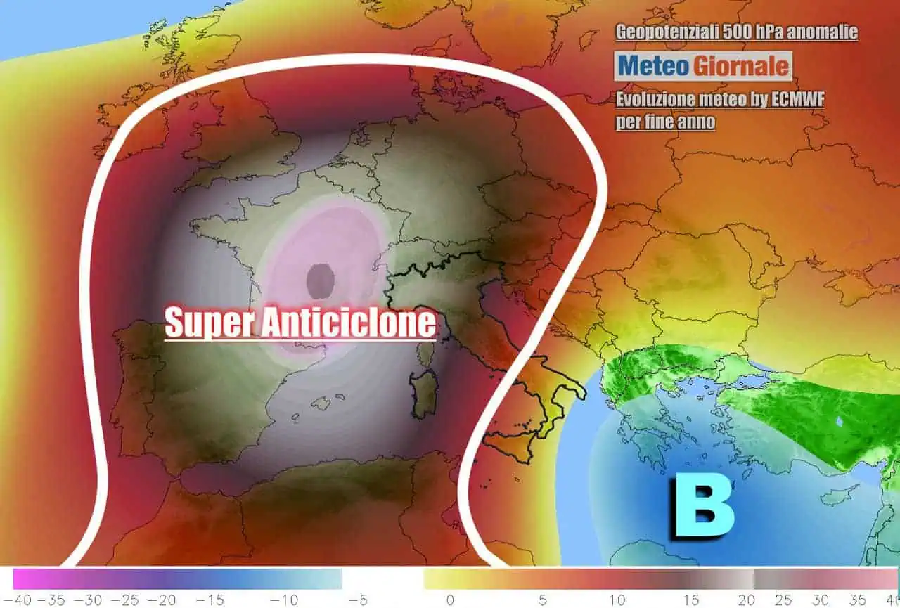 Super anticiclone di fine anno e Capodanno