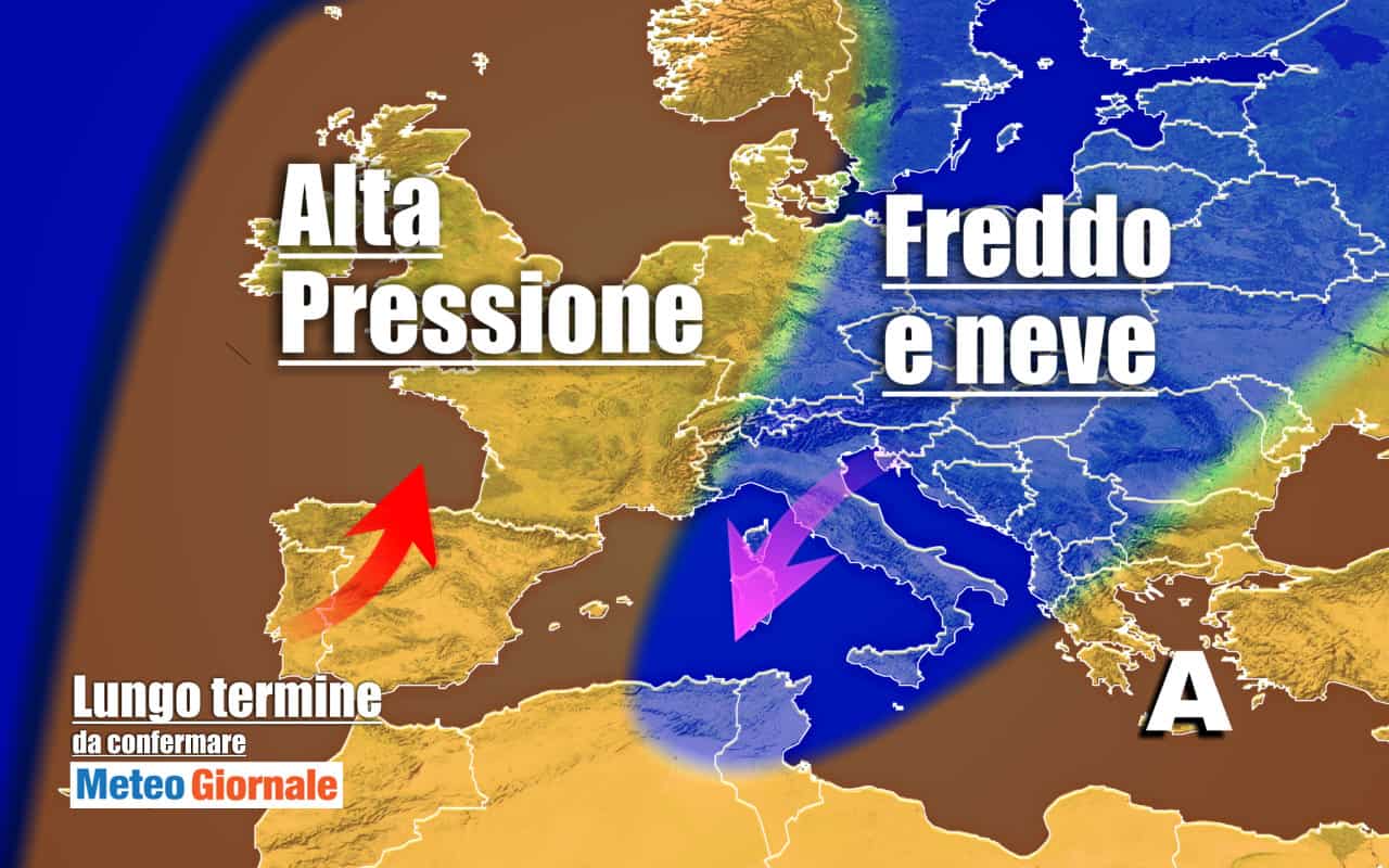 METEO Italia al 18 Gennaio, conferme. Anche 20°C in meno. FREDDO e NEVE