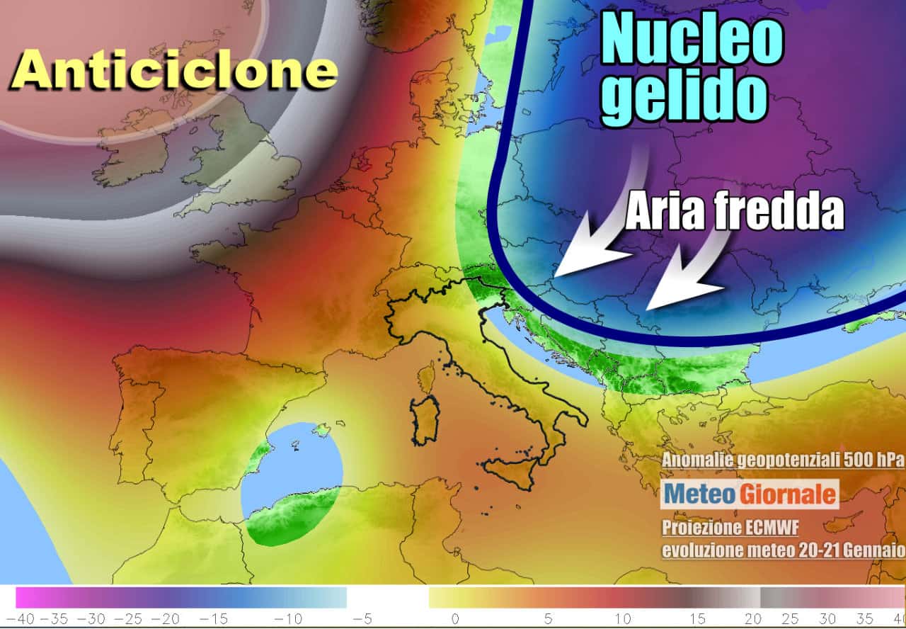Meteo: ANTICICLONE duro a morire. FREDDO e NEVE quando torneranno? Tendenza