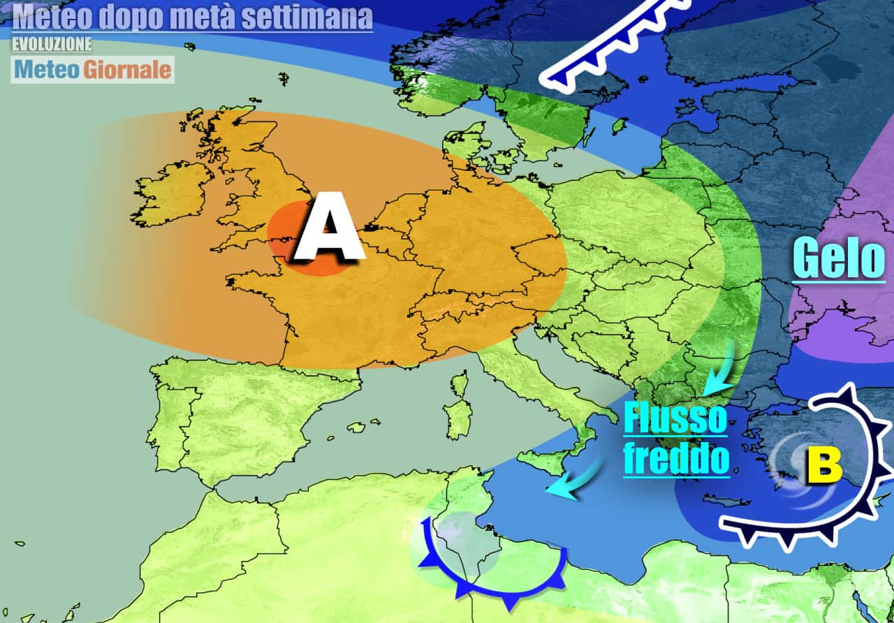 Meteo verso ritorno dell’ANTICICLONE, ma con parecchie insidie dalla Russia
