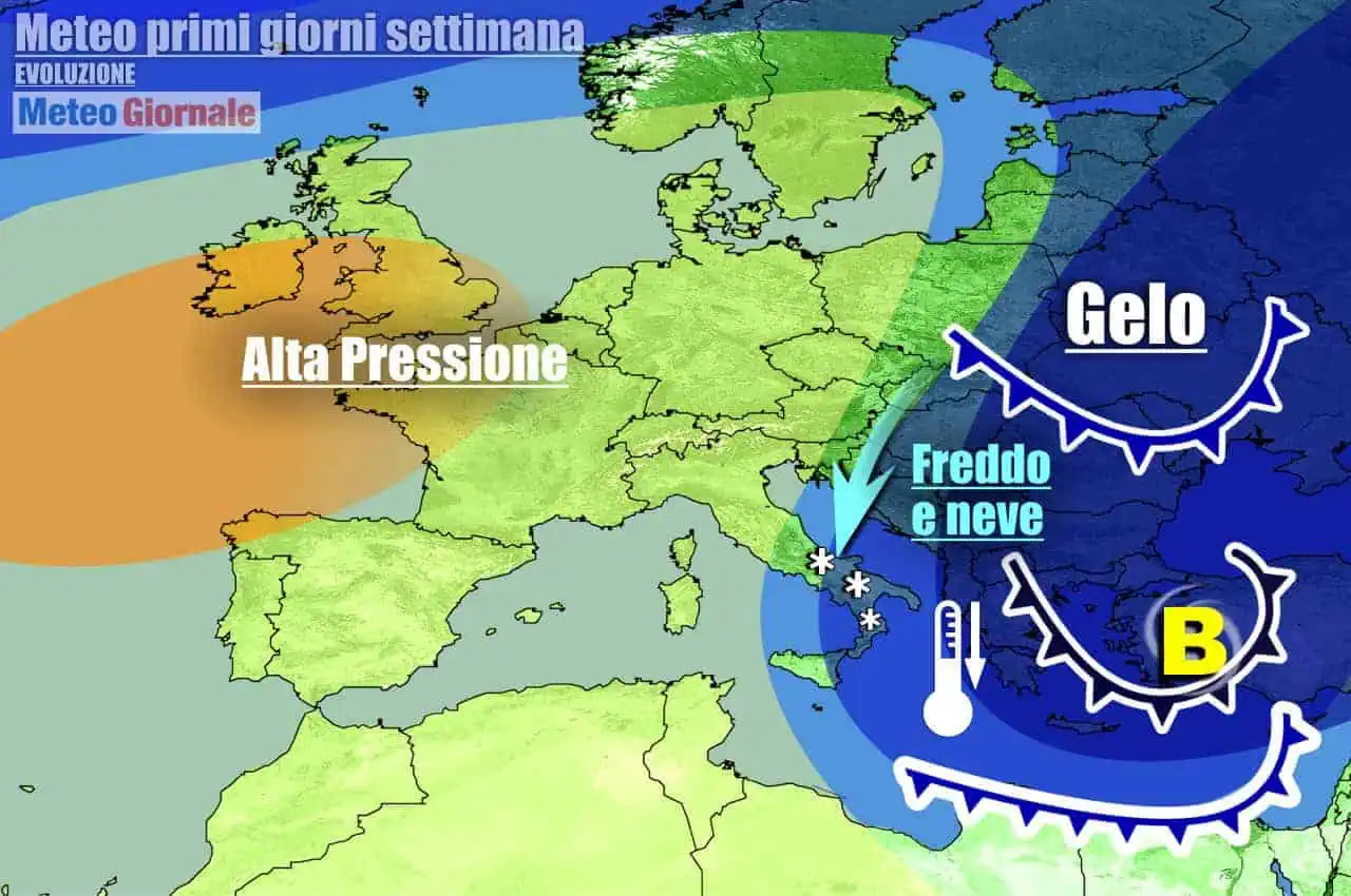 Avvio settimana decisamente invernale