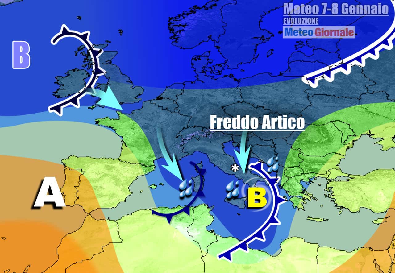Meteo 7 Giorni: serie di PERTURBAZIONI FREDDE, con NEVE anche a quote basse