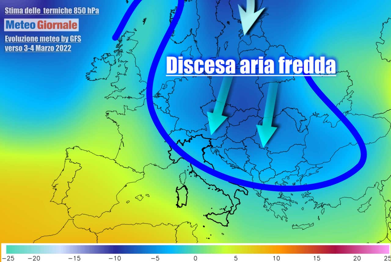 Meteo prossima settimana: novità e ondate di FREDDO CRESCENTE a ripetizione