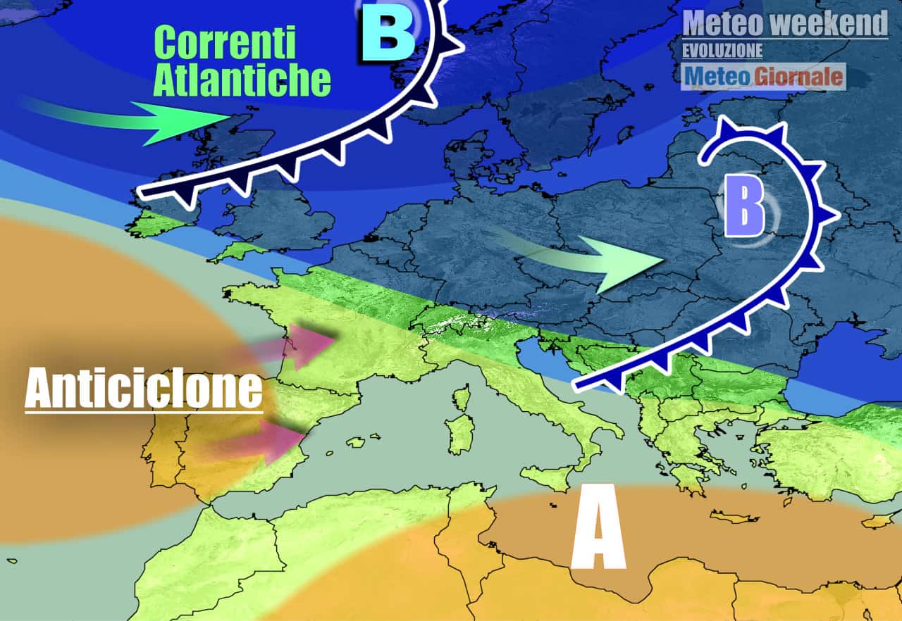 meteogiornale previsioni 7 giorni 2 - Meteo Italia: Weekend qualche PIOGGIA, poi SUPER ANTICICLONE. Fino quando?