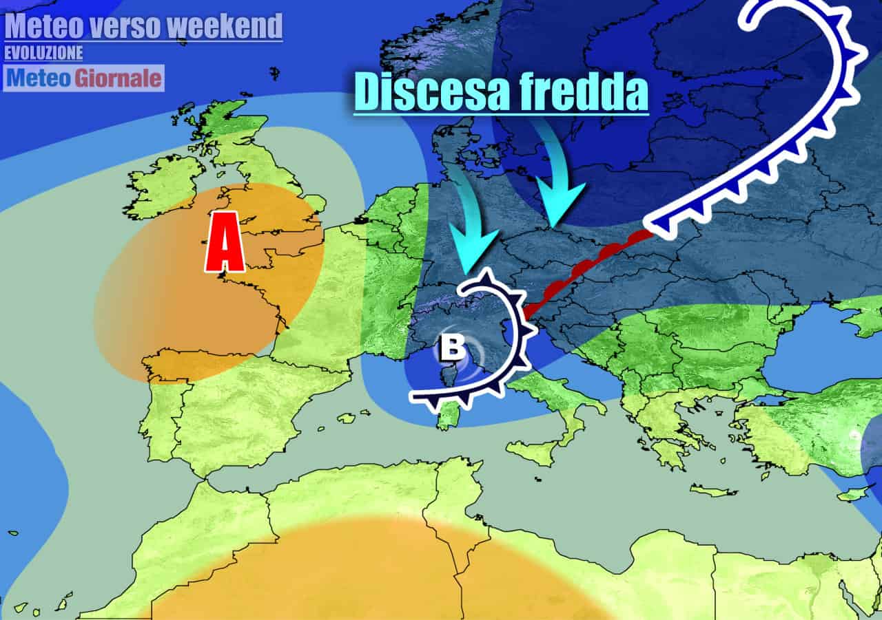Meteo 7 Giorni. Weekend col ribaltone. NEVE a quote basse, CROLLO TERMICO