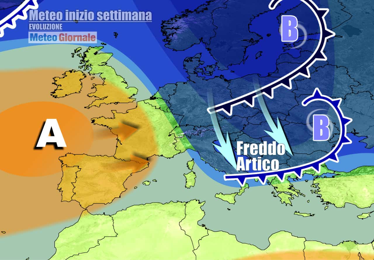 Meteo 7 Giorni. In avvio settimana IRRUZIONE FREDDA, NEVE. Poi cambia