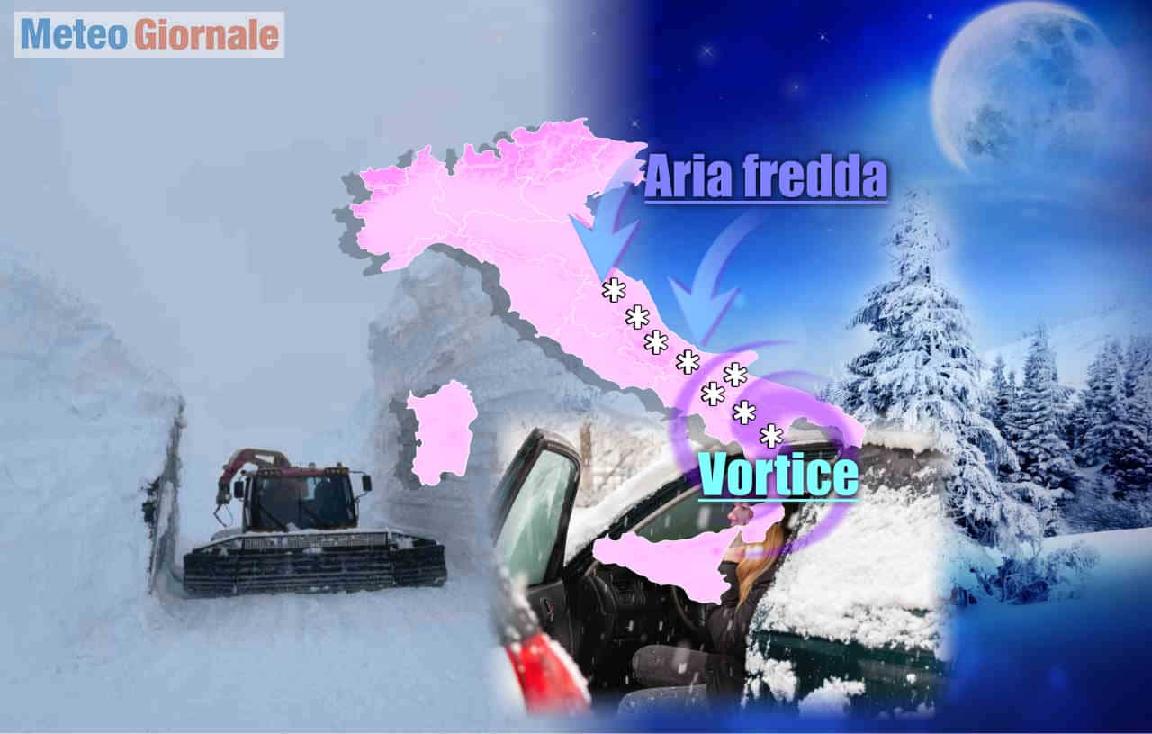 Meteo: sono in arrivo le più grandi NEVICATE da inizio inverno