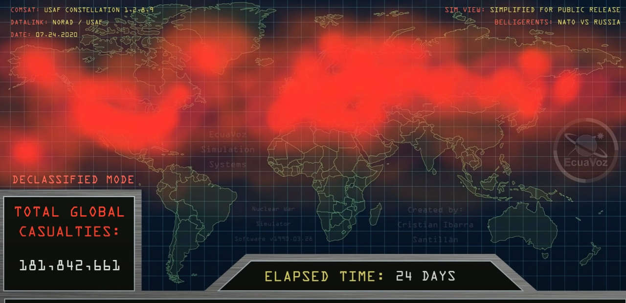Guerra nucleare simulazione. Video esplicativo 17 Guerra nucleare simulazione. Video esplicativo