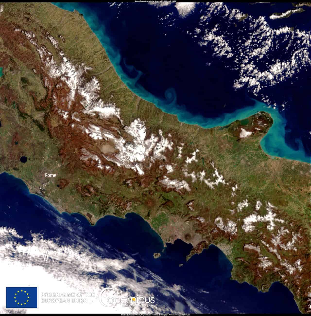 Tanta neve in Appennino centro-meridionale