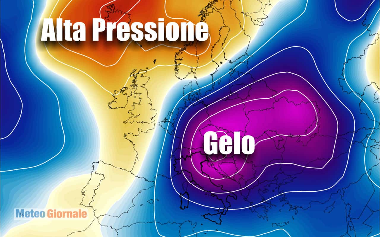Meteo INVERNALE per una settimana, forse di più. GELO da est