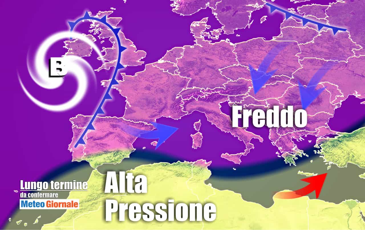 Meteo Lungo Termine: GELO da est, poi Correnti atlantiche e perturbazioni