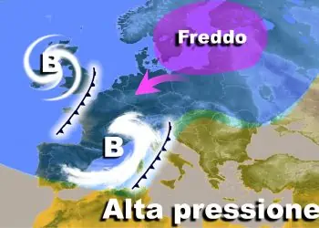 Altre perturbazioni da ovest e freddo in agguato da nord