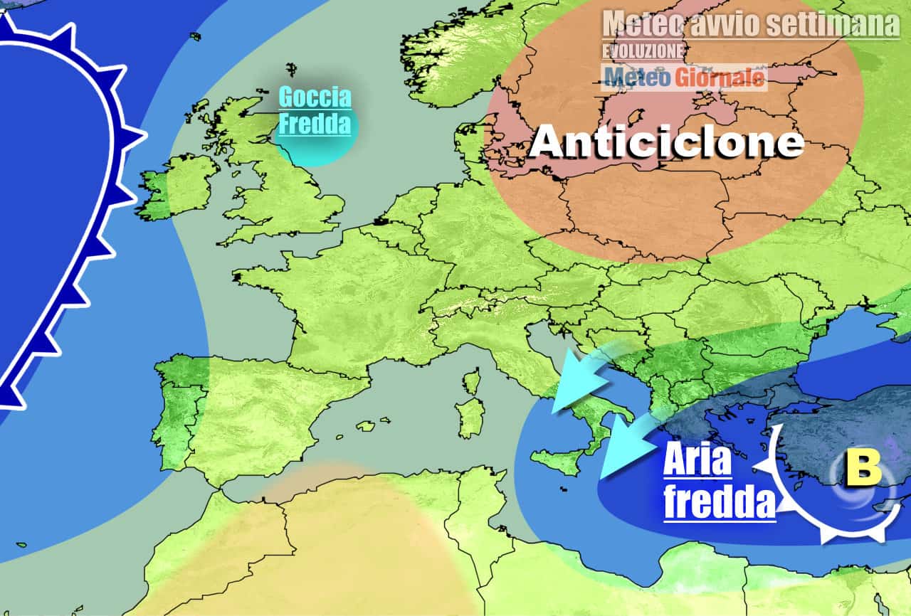 Meteo 7 Giorni. FREDDO da est, poi ANTICICLONE e grosse novità a seguire
