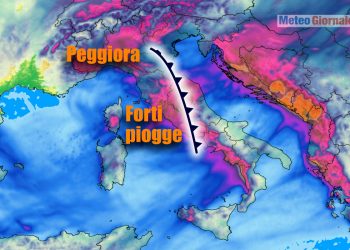 Le abbondanti precipitazioni dei prossimi 5 giorni