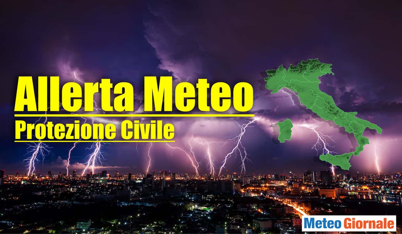 Allerta meteo per oggi 7 Aprile dalla Protezione Civile