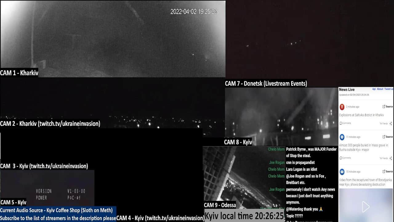 Diretta webcam da Ucraina: Kharkiv, Kiev, Odesa, Mykolayiv