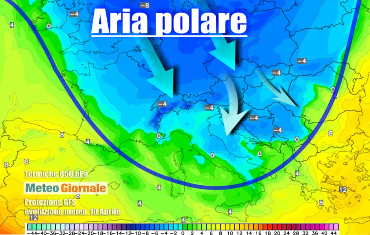 Meteo weekend: CROLLO TEMPERATURE in picchiata, torna FREDDO dopo il tepore