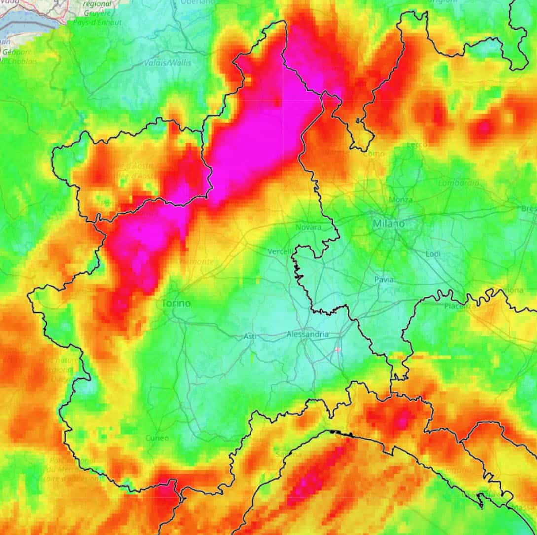 Meteo Piemonte: piogge torrenziali, ma provvidenziali. Poi neve a quote decisamente basse