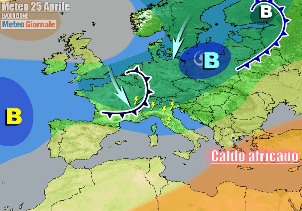 Meteo weekend 25 Aprile, instabile con temporali ma non ovunque. Poi cambia