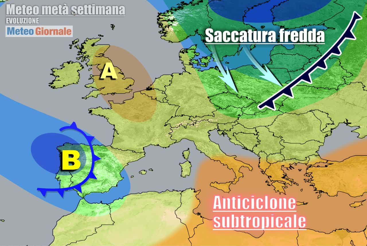 Meteo 7 Giorni: acquazzoni poi Anticiclone. Novità weekend 1° Maggio