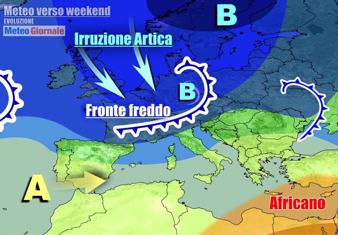 Meteo 7 Giorni: MALTEMPO entra nel vivo, poi FRONTE FREDDO nel weekend