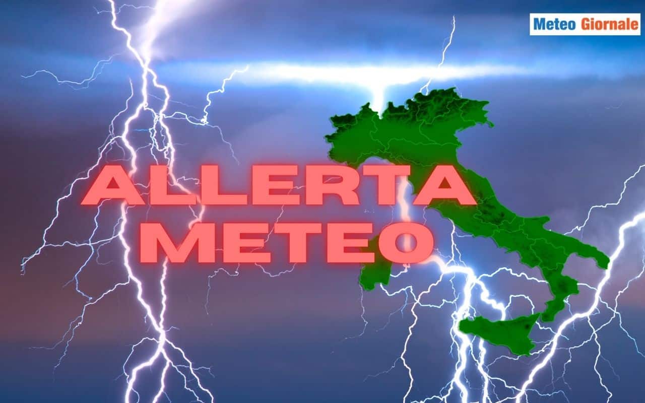 Allerta Meteo ITALIA per OGGI della Protezione Civile nazionale