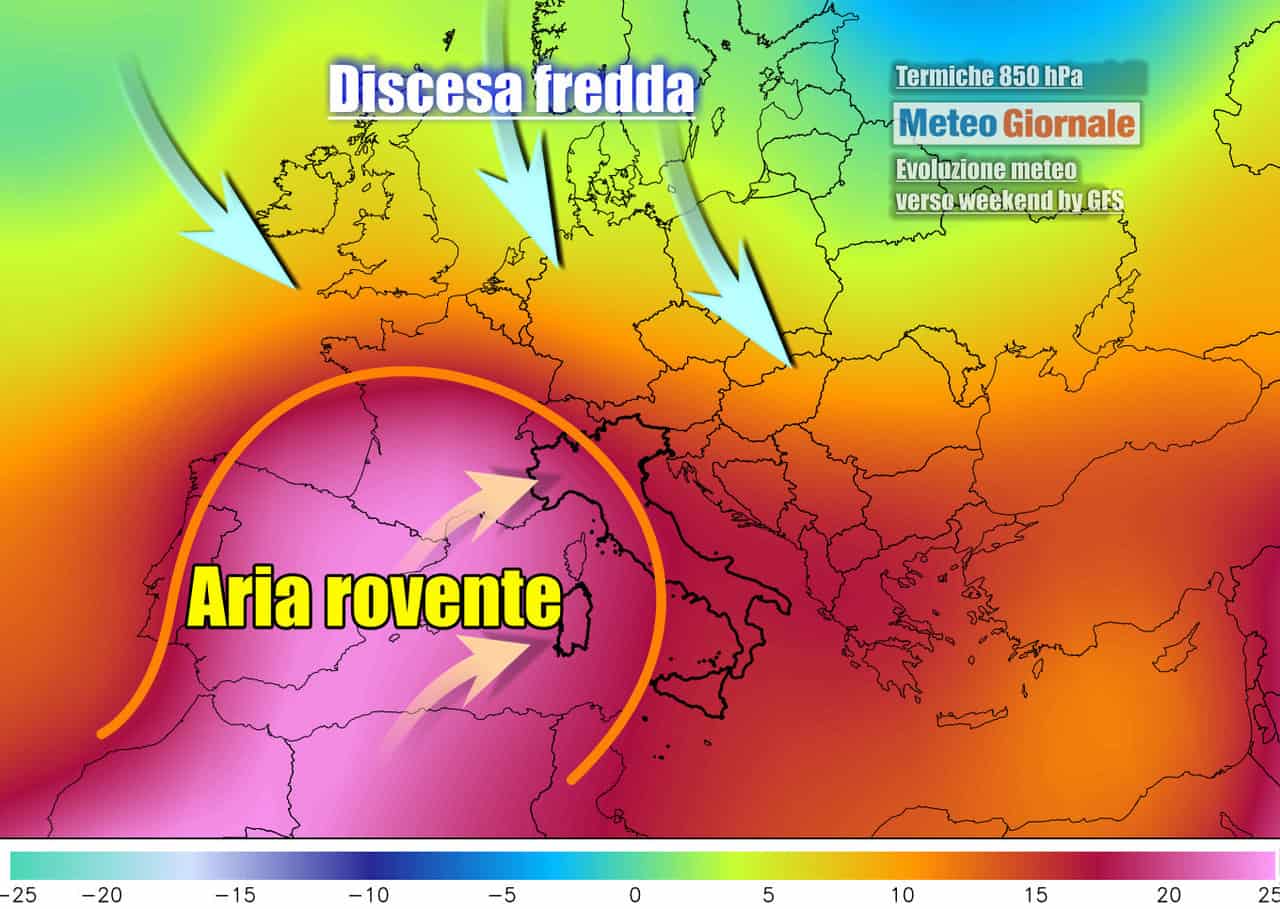 Meteo: CALDO ESAGERATO per tutta la settimana, poi BURRASCA crollo termico