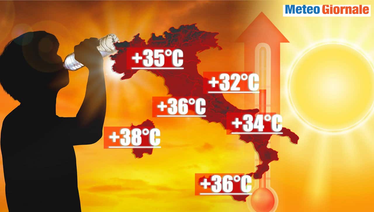 Meteo arroventato dall’Anticiclone Africano. Vediamo quando avremo il clou