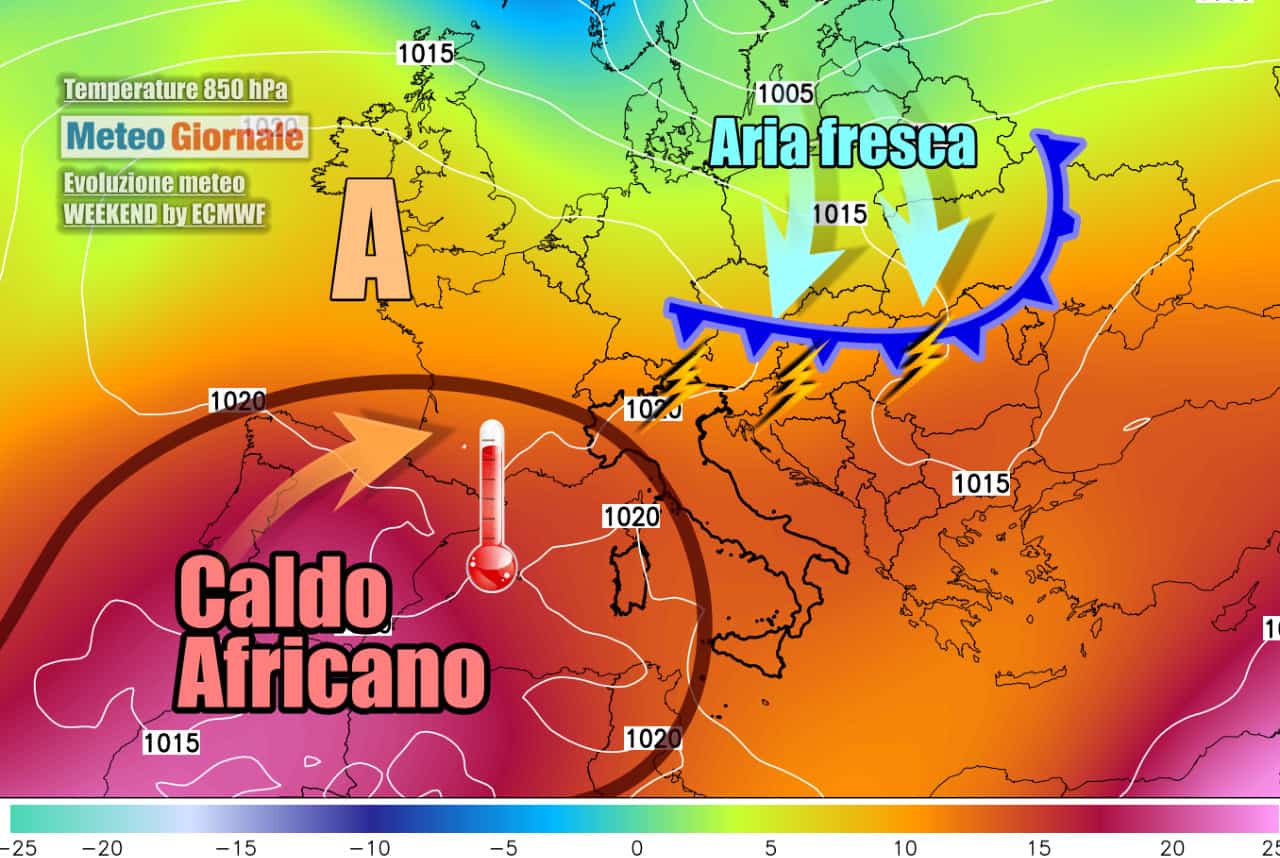 Meteo Italia: prossimo weekend spunta il rischio di un'escalation di temporali