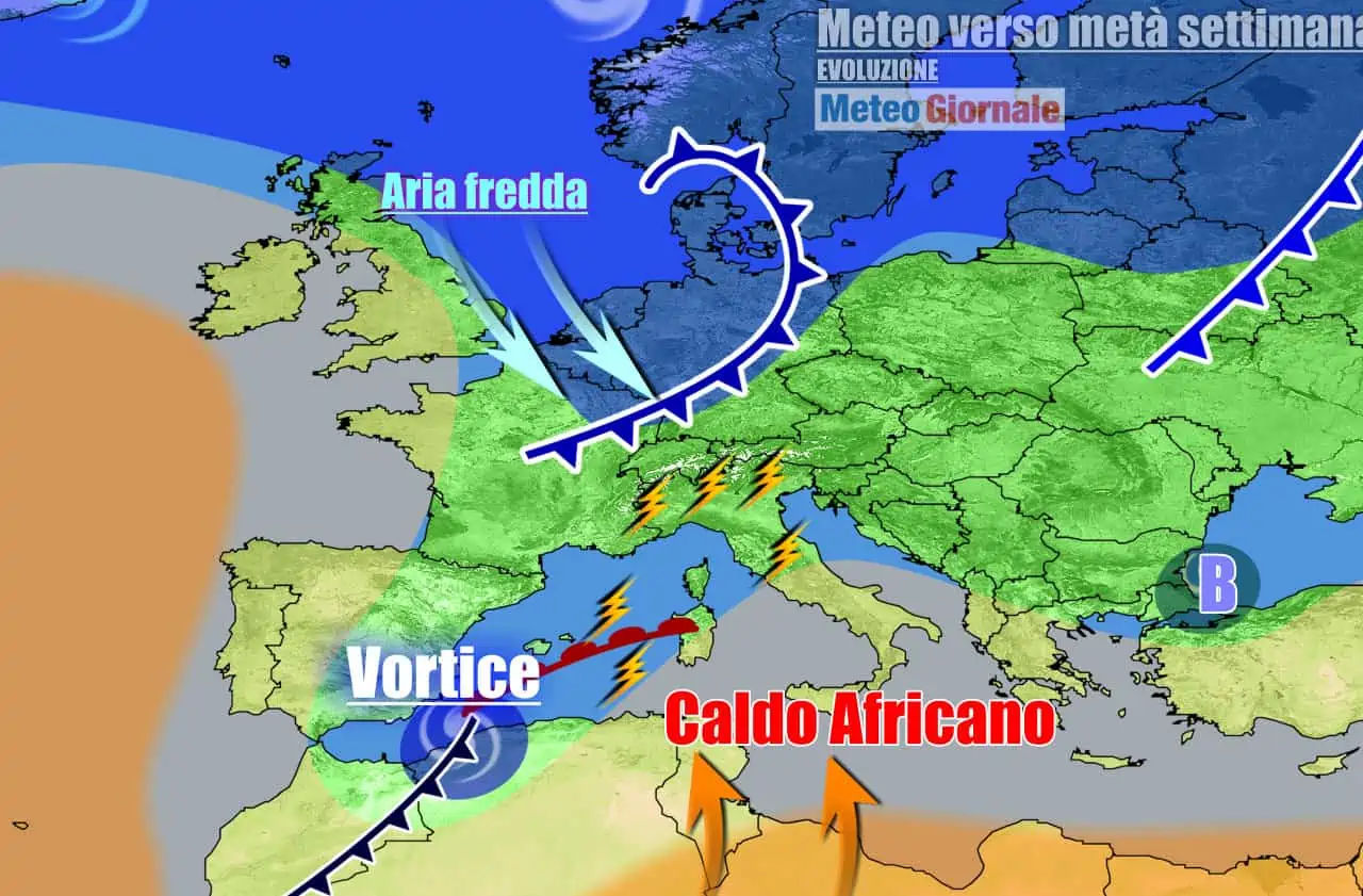 Italia presa di mira da correnti instabili