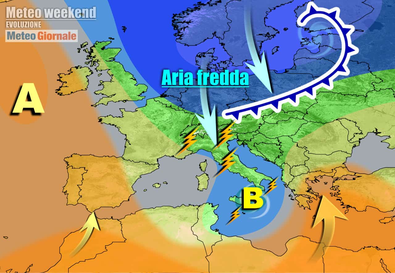 Meteo Italia tra caldo e temporali. Nel weekend più INSTABILE e REFRIGERIO
