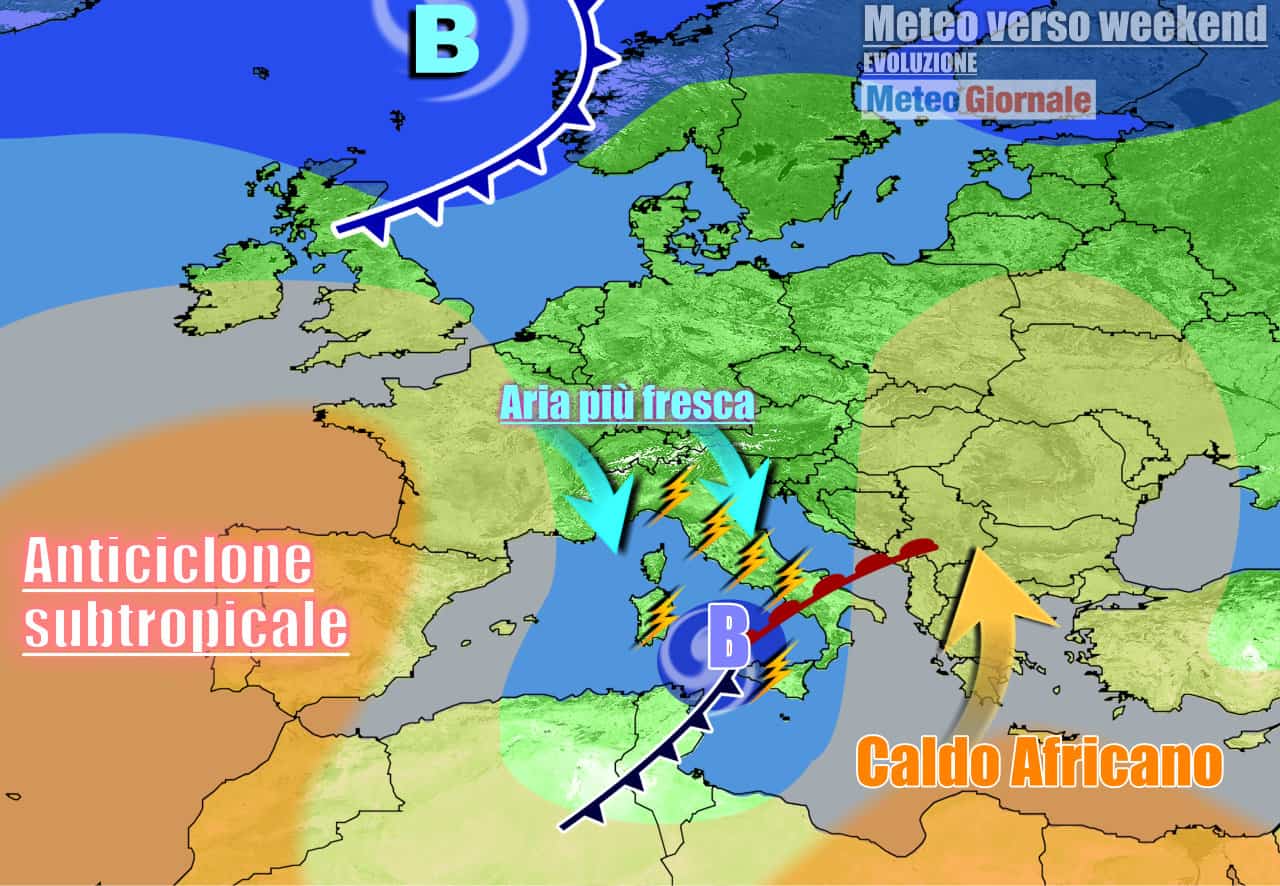 Molti temporali sull'Italia