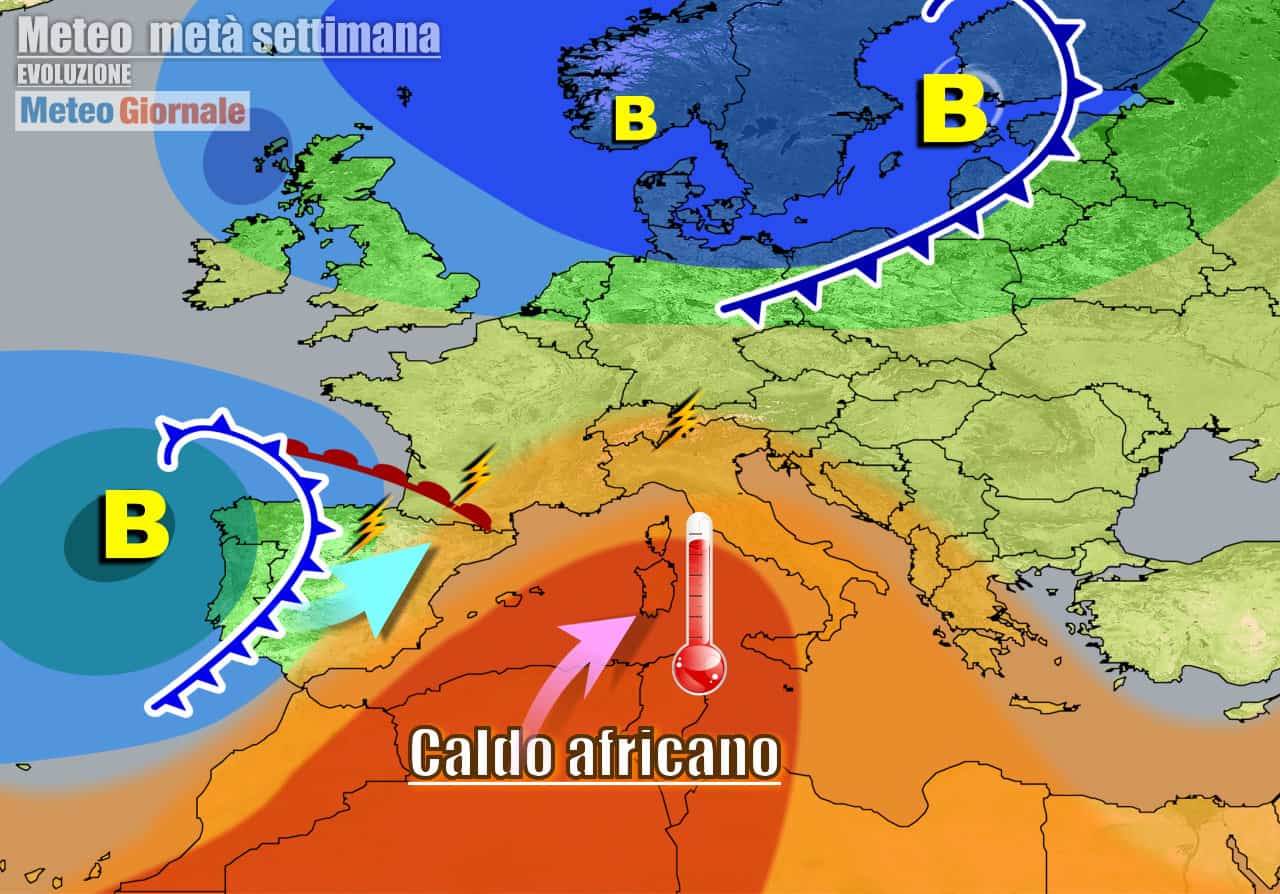 Meteo 7 Giorni: Anticiclone e GRANDE CALDO in arrivo, ma novità nel weekend