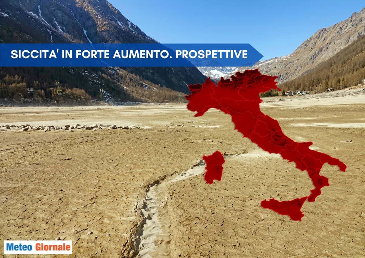 Meteo con mezza Italia in siccità. Situazione gravissima nei prossimi mesi