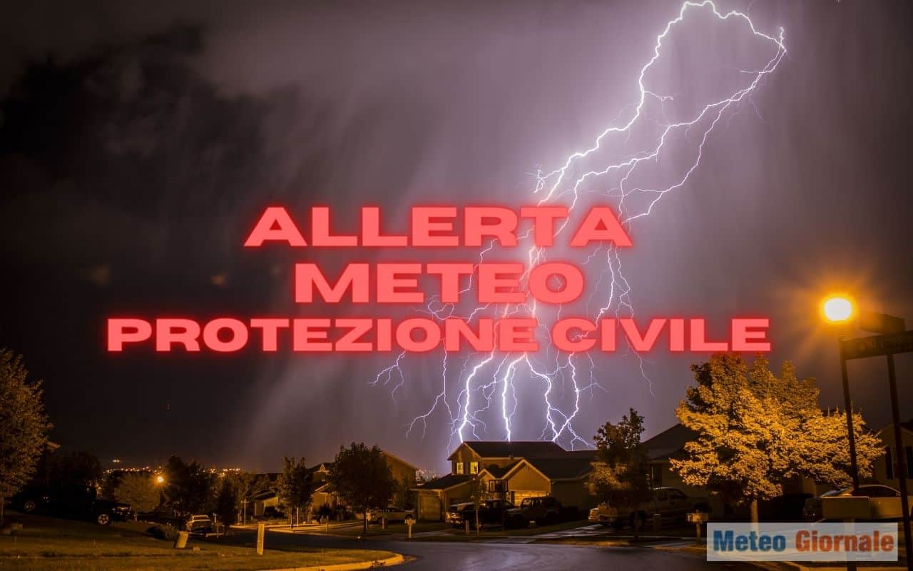Allerta meteo della Protezione Civile per oggi 8 Giugno 2022