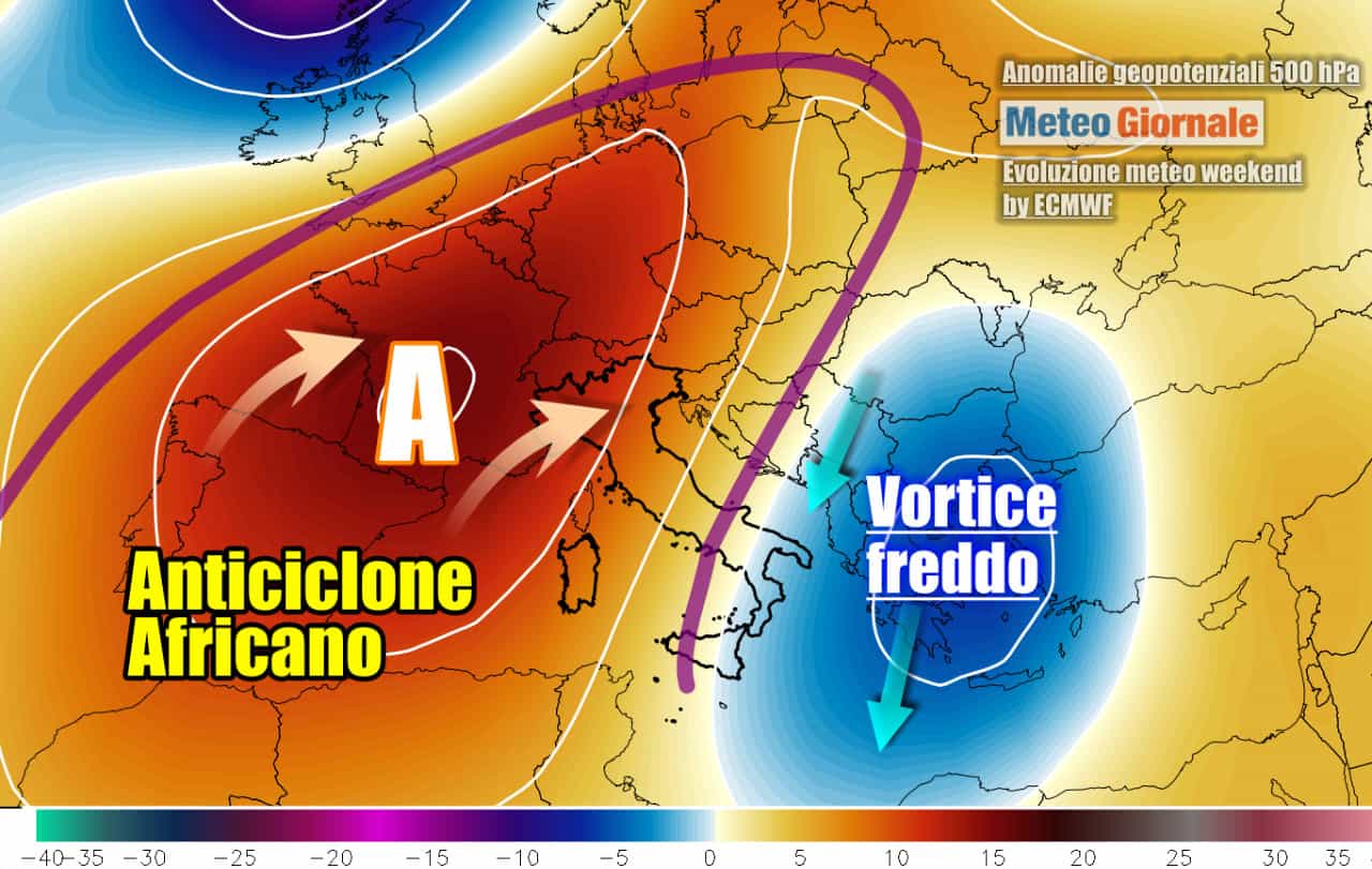 Meteo Weekend: torna l’anticiclone africano con il caldo, ma quanto durerà? anticiclone weekend - Meteo Weekend: torna l’anticiclone africano con il caldo, ma quanto durerà?