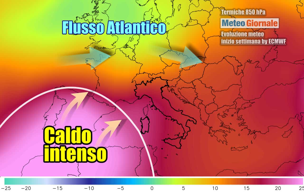Meteo prossima settimana: caldo estremo punta l’Europa e l’Italia, ultime novità