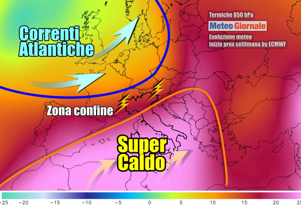 Meteo: verso refrigerio, temporali. Poi Caldo Africano ancora inarrestabile