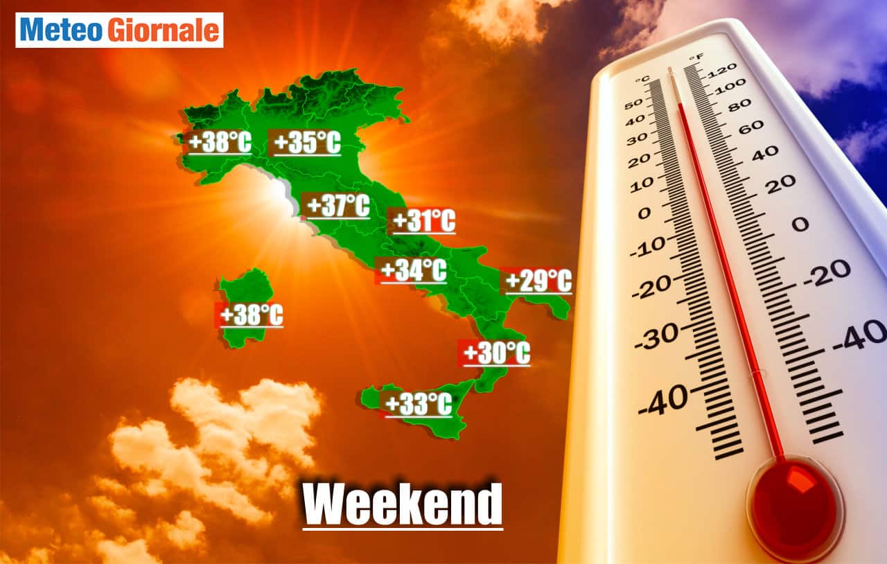 Meteo: caldo africano, apice atteso nel weekend. Le temperature previste