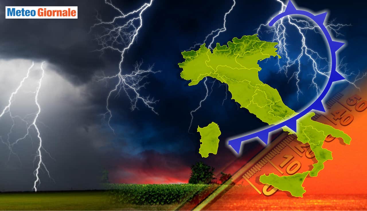 Meteo prossima settimana: caldo in ritirata, violenti temporali in arrivo