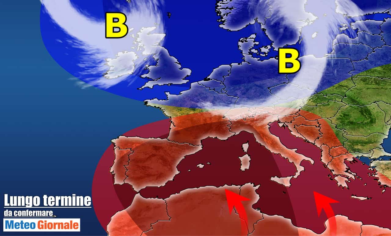 Meteo 15 giorni al 22 Giugno. Dal Refrigerio e Temporali alla Fornace del Sahara