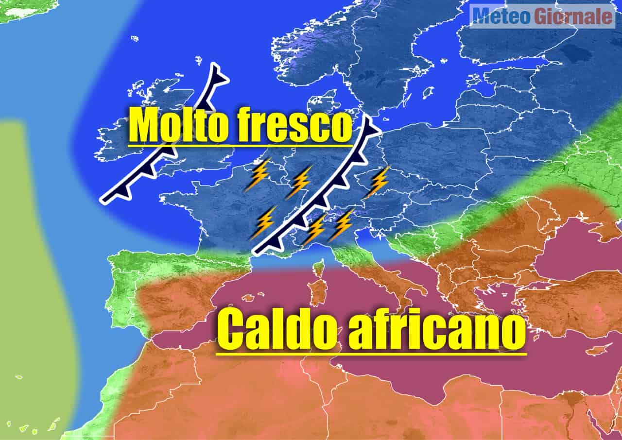 Meteo ITALIA, parziale Calo della Temperatura con Temporali, rischio Grandine