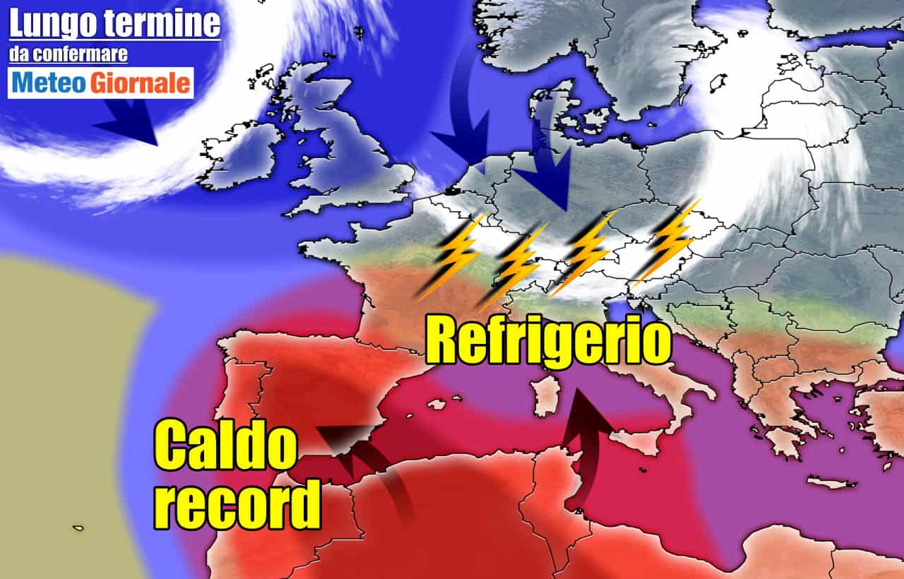 Caldo asfissiante, poi Temperatura in Diminuzione nel meteo 15 giorni sino 13 Luglio