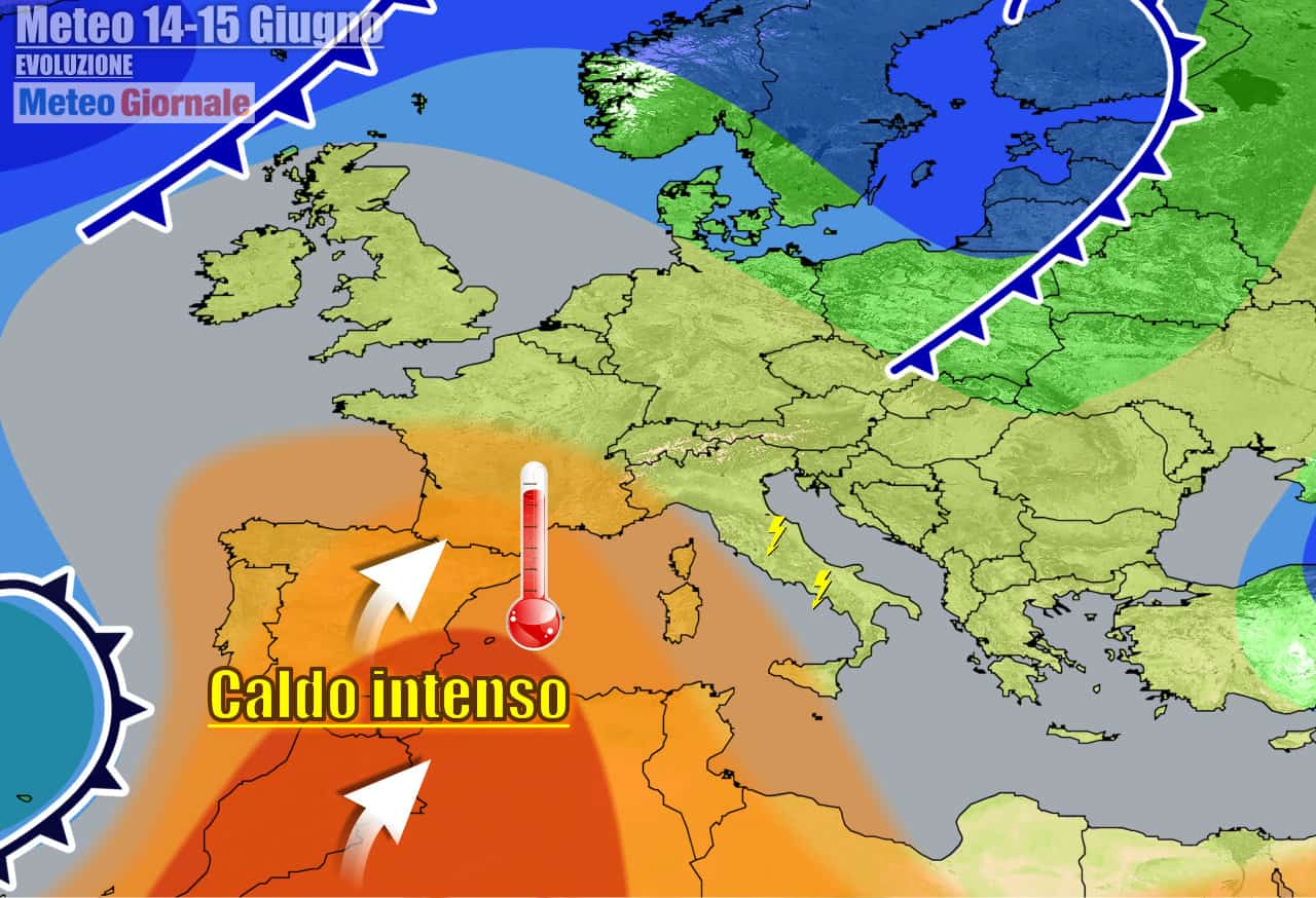 Meteo settimana: tra anticiclone e locali temporali. Verso caldo rovente