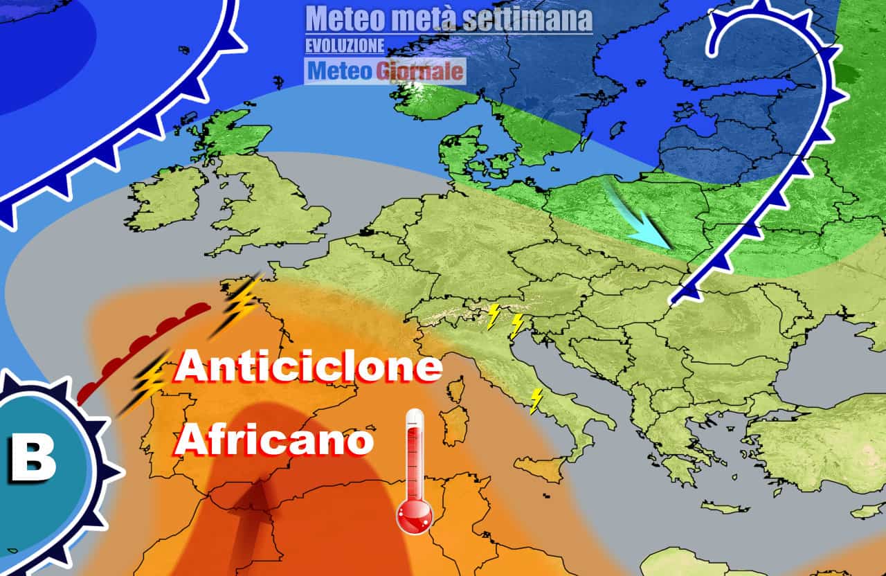 Meteo 7 Giorni: tra sole e qualche temporale. Caldo più forte verso weekend