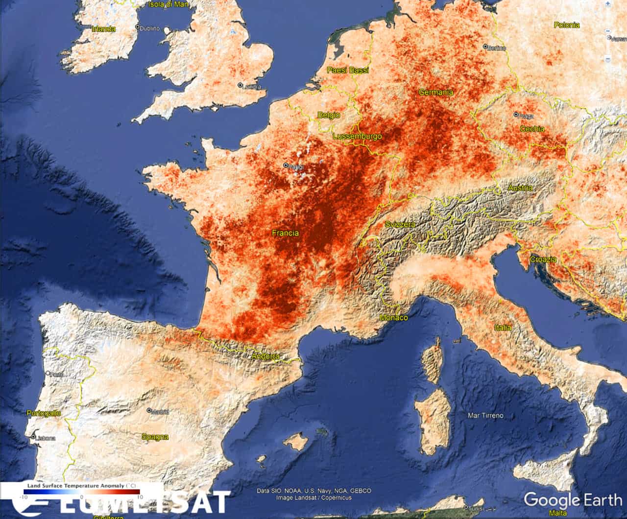La disastrosa Estate 2003, in breve, il meteo mese di Luglio