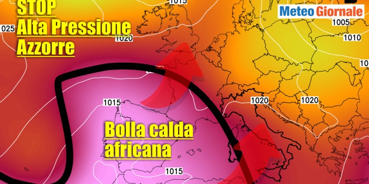 Meteo: l’Anticiclone delle Azzorre presto disintegrato da una bolla d’aria rovente