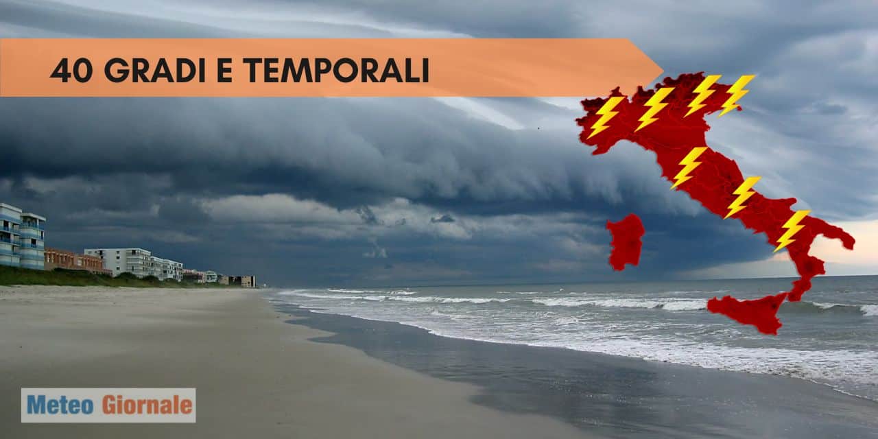 Piogge e temporali con il meteo dell’anticiclone africano